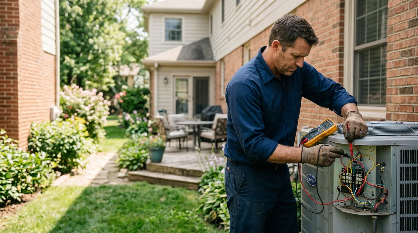 HVAC technician working near North Canton, CT